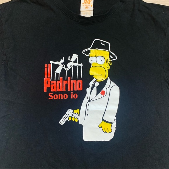 Rare Homer Simpson T-Shirt Spanish Mafia il Padrino Sono io Homer. Godfather - Picture 2 of 8
